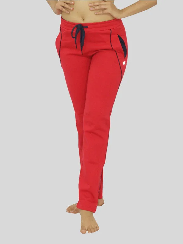 Women Red Solid Track Pant & Joggers - NEO CLASSIC TRACK XC_XC-Red