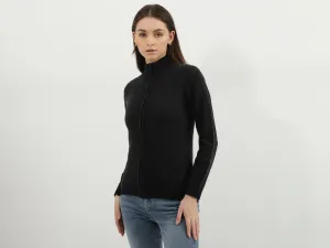 Women Solid High Neck Sweater