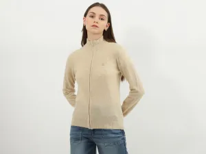 Women Solid High Neck Sweater