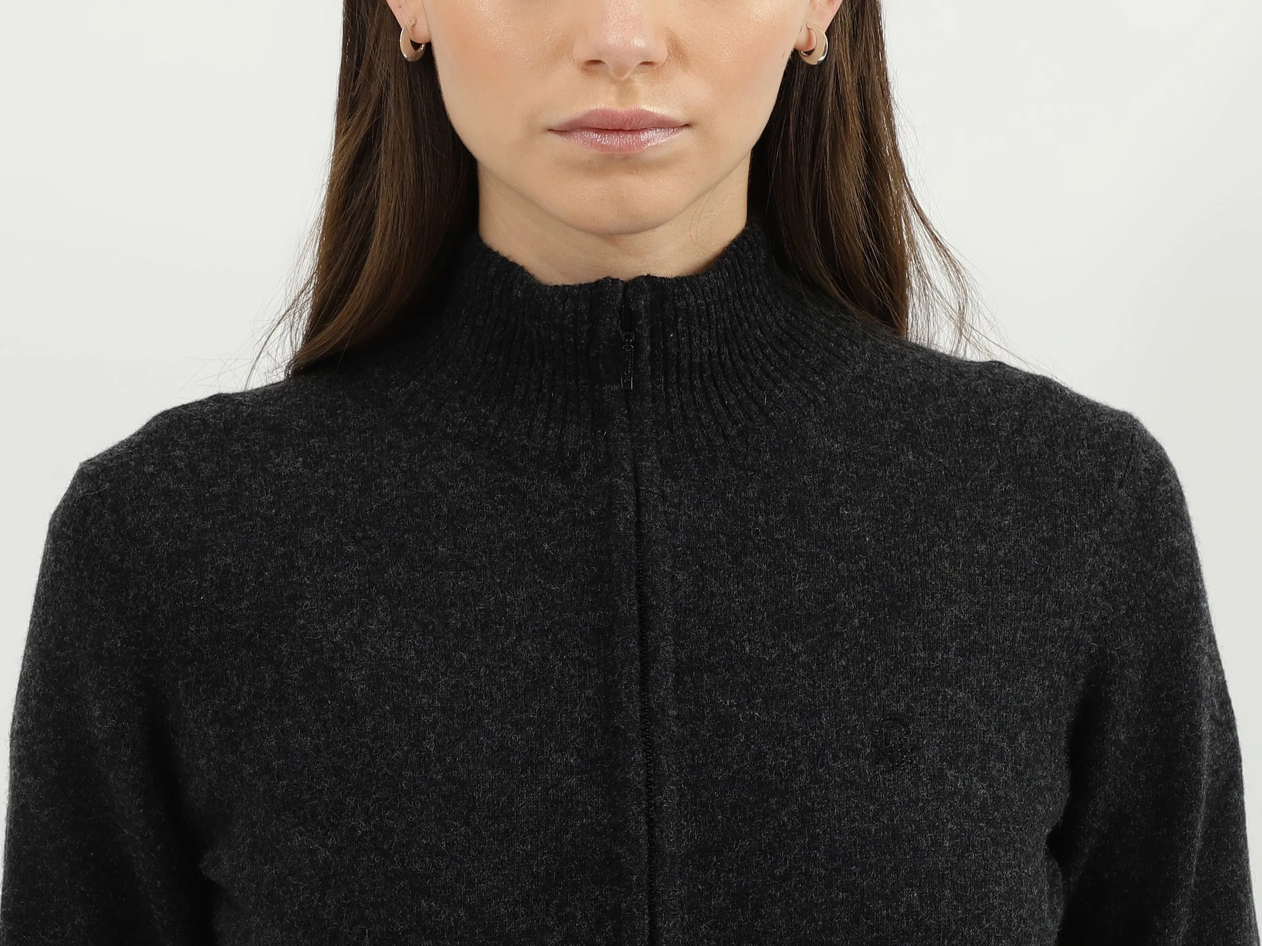 Women Solid High Neck Sweater