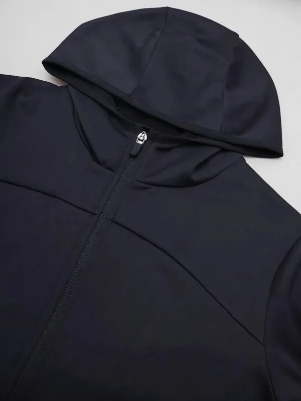 Women Solid Slim Fit Hooded Jacket with TECHNO WARM 