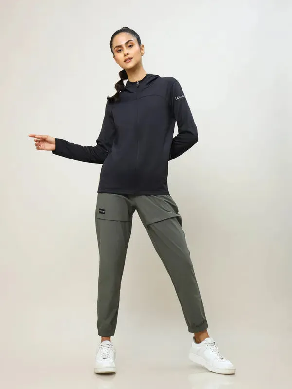 Women Solid Slim Fit Hooded Jacket with TECHNO WARM 