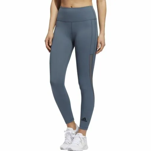 Womens Adidas Heat Training Leggings Legacy Blue