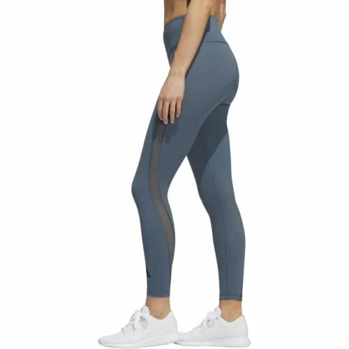 Womens Adidas Heat Training Leggings Legacy Blue