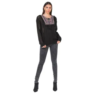 Women's Boho Bliss Embroidered Waffle Knit Sweater