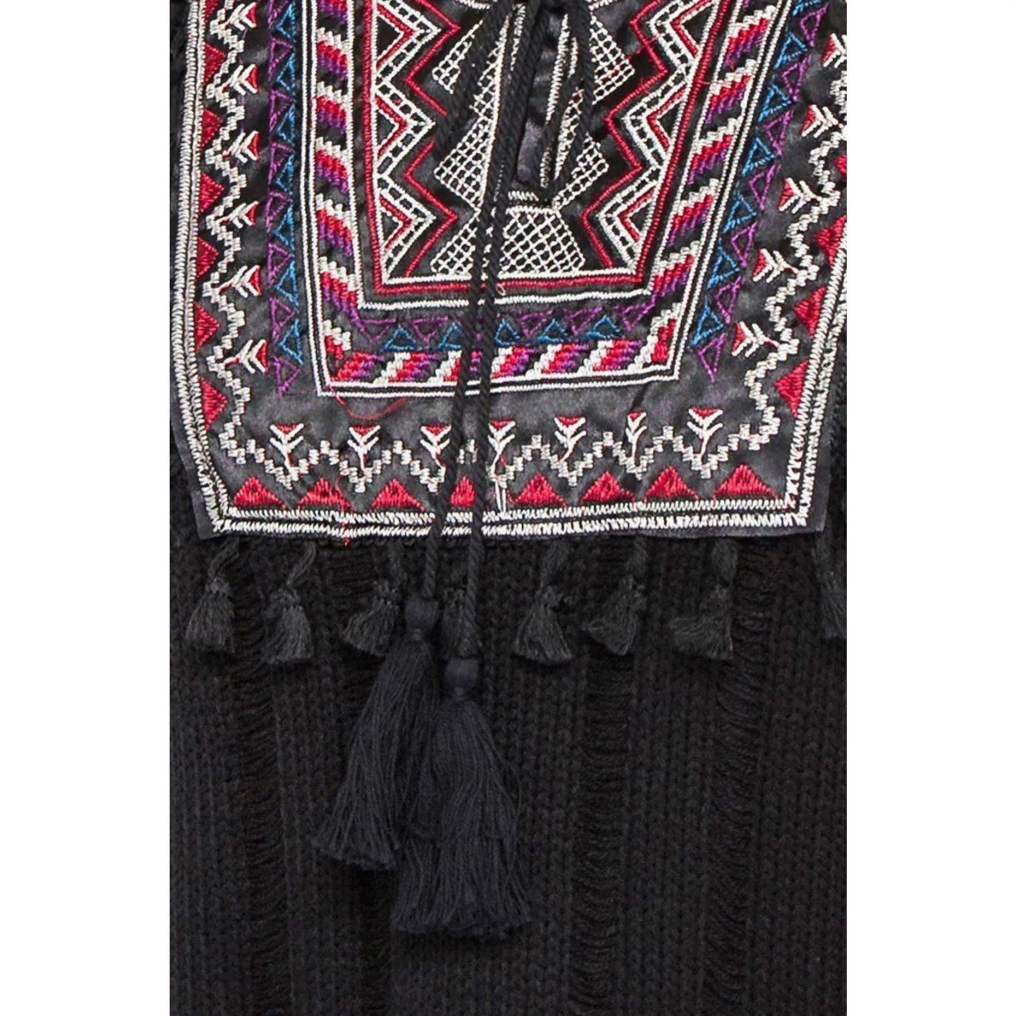 Women's Boho Bliss Embroidered Waffle Knit Sweater