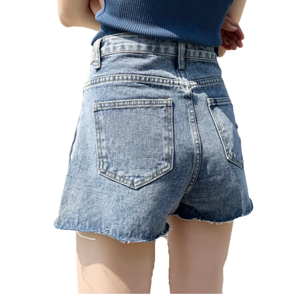 Women's Casual Holes Shorts