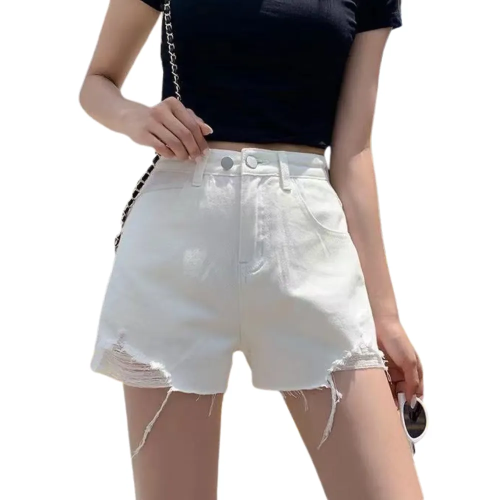 Women's Casual Holes Shorts