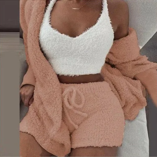 Women's Clothing European And American Winter Plush Home Clothes Casua