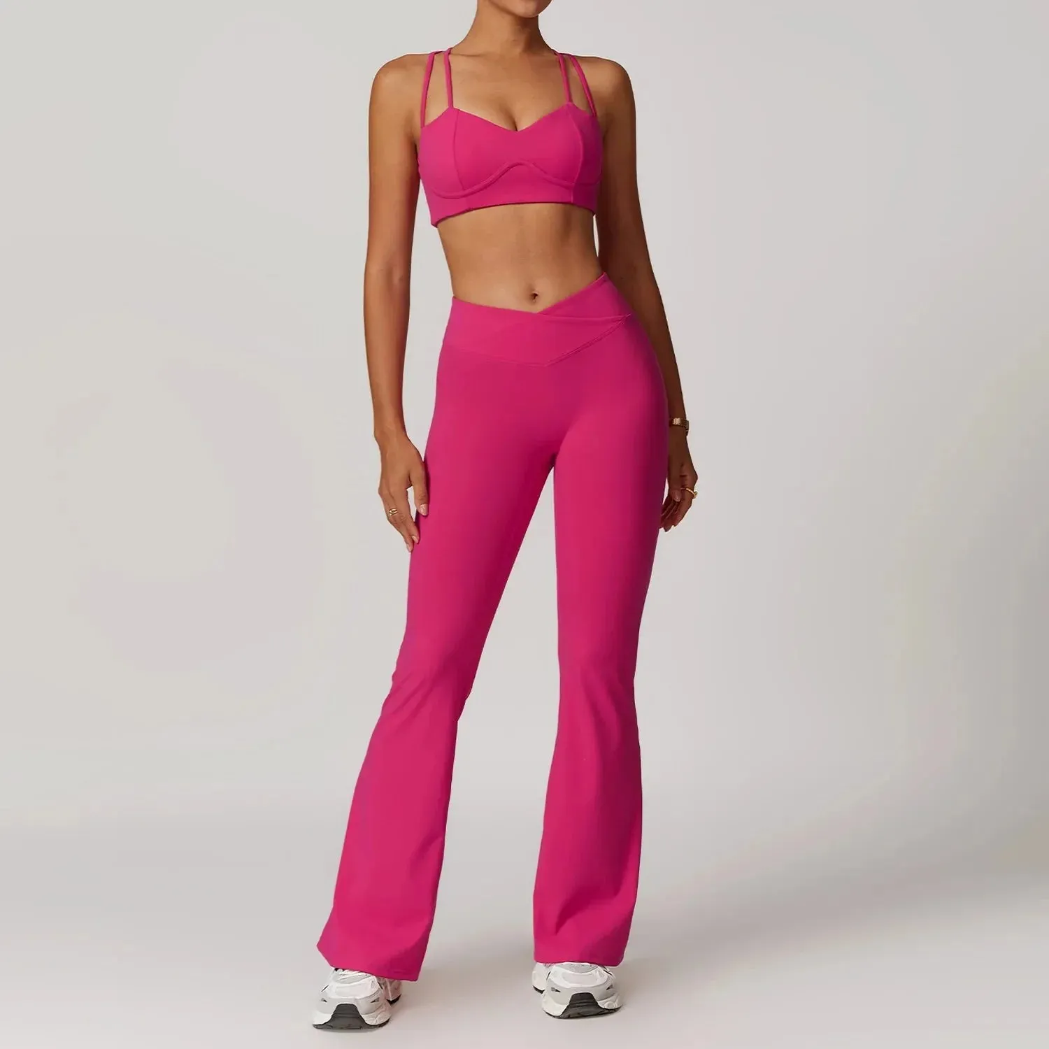 Women's Fitness Long Sleeve Leggings Set
