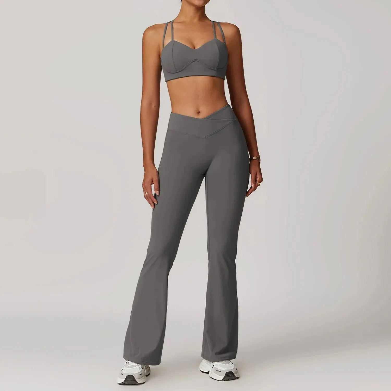 Women's Fitness Long Sleeve Leggings Set