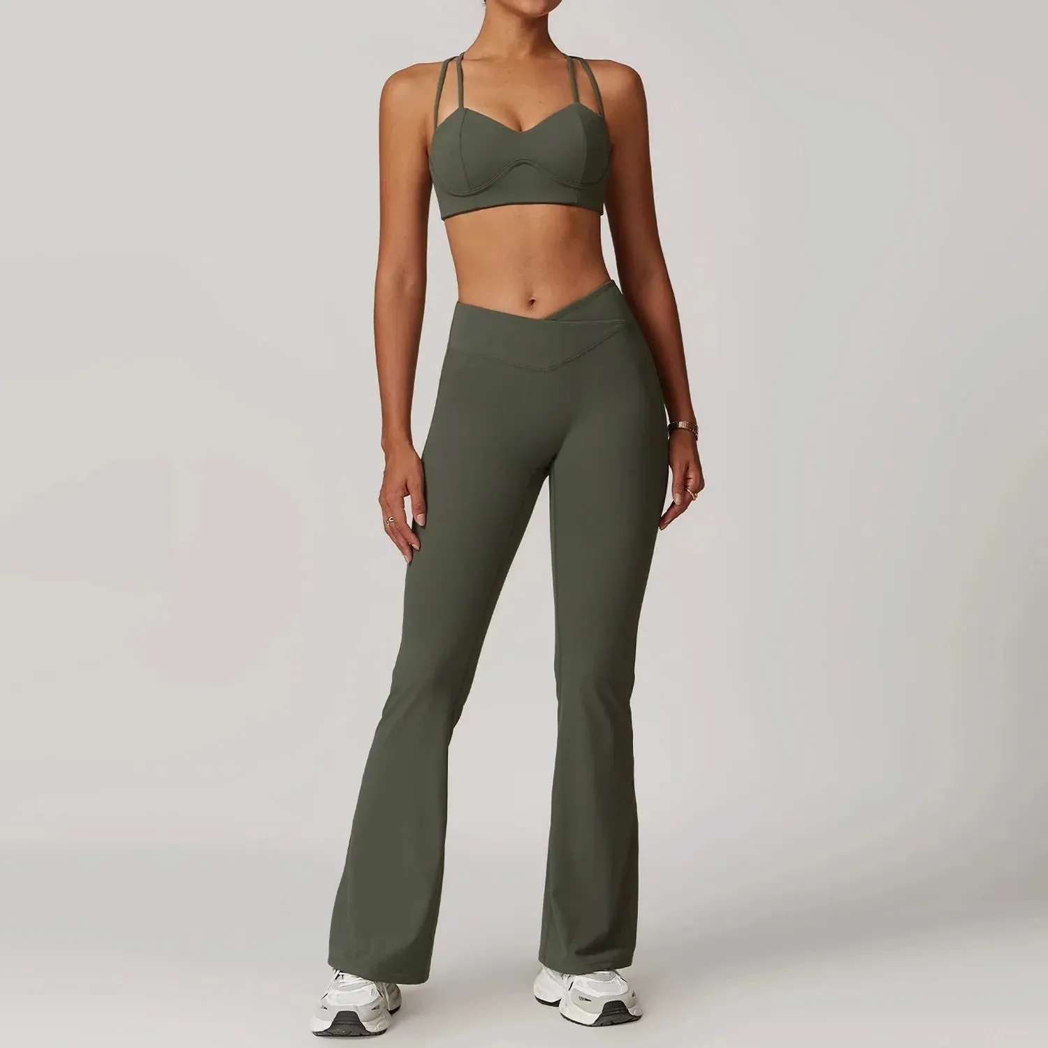 Women's Fitness Long Sleeve Leggings Set
