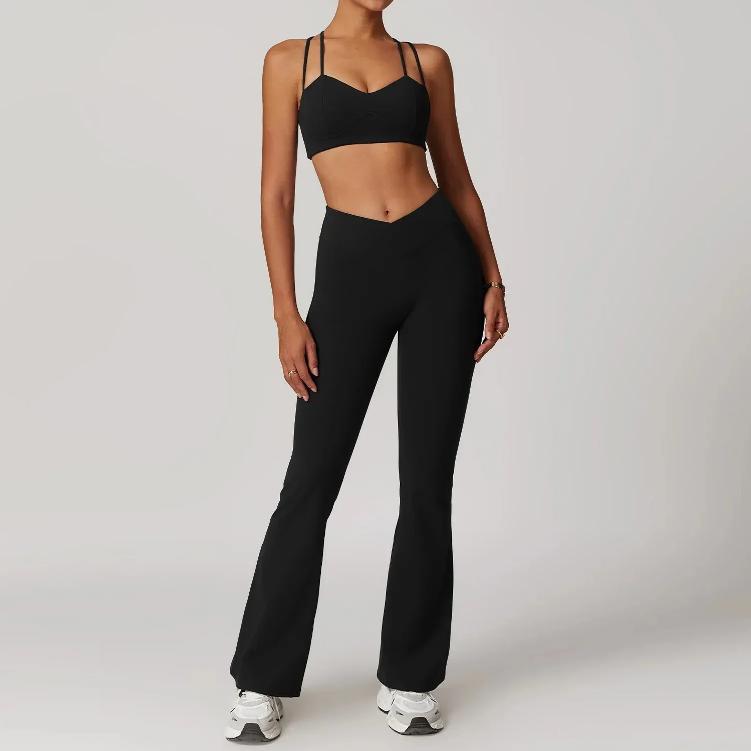 Women's Fitness Long Sleeve Leggings Set