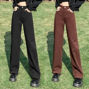 Women's High Waist Straight Legged Pants