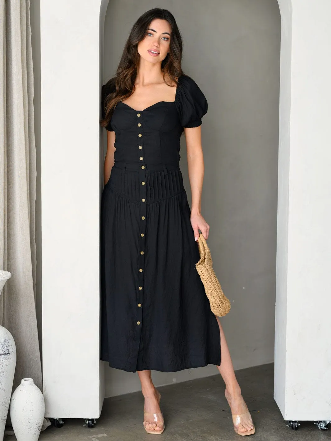 WOMEN'S SHORT SLEEVE TOP & MIDI SKIRT 2PC SET.