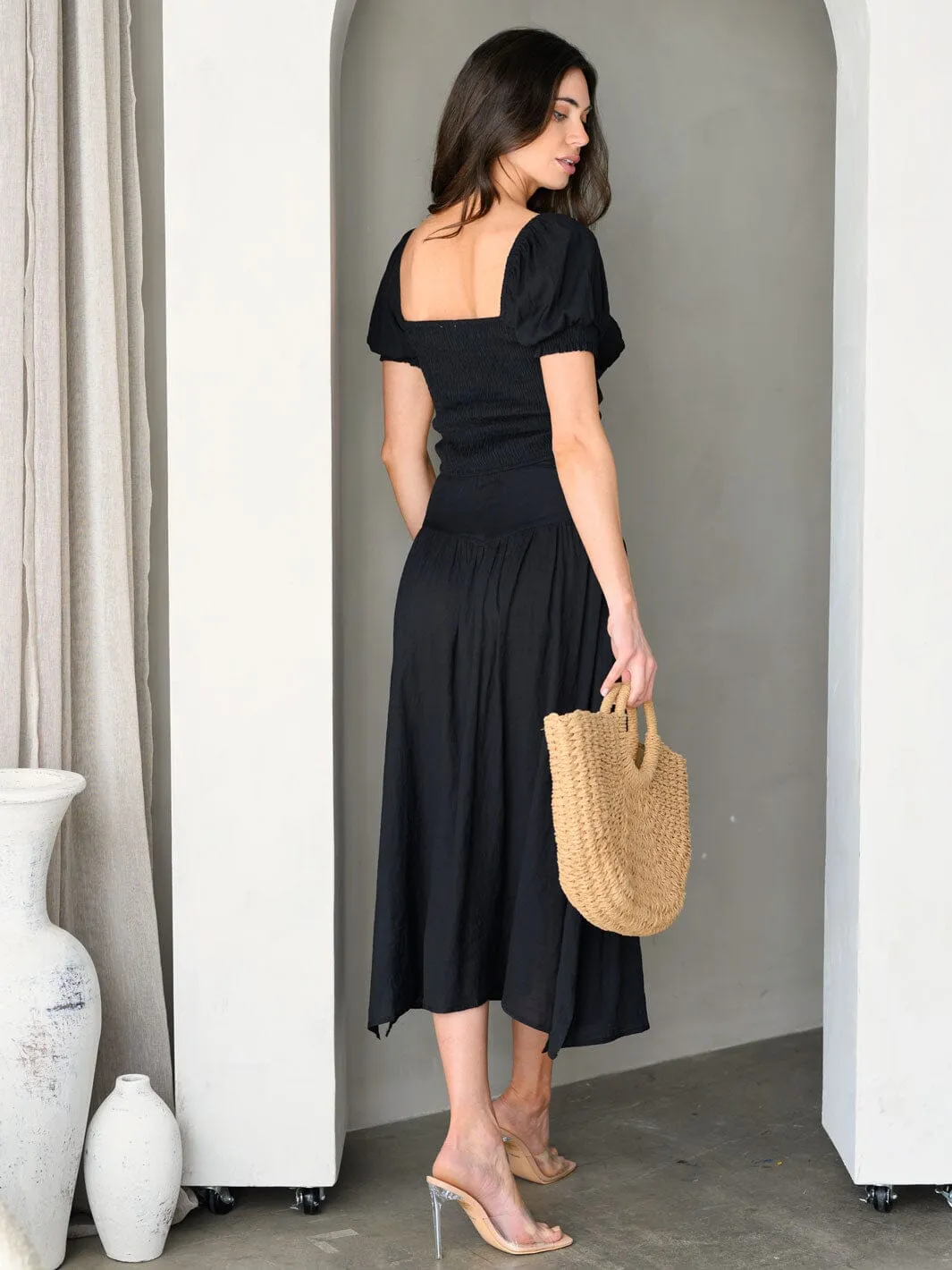 WOMEN'S SHORT SLEEVE TOP & MIDI SKIRT 2PC SET.