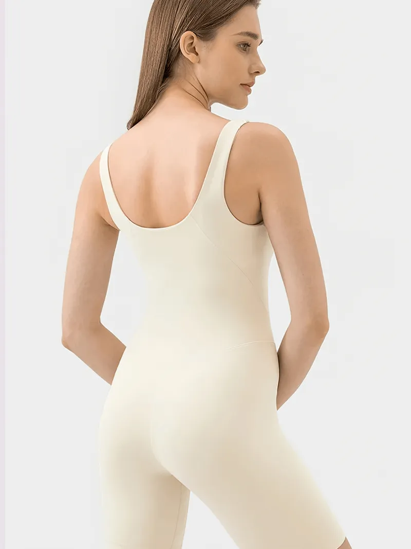 Women’s Solid Color Yoga and Pilates Bodysuit - SF2130