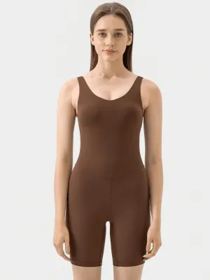 Women’s Solid Color Yoga and Pilates Bodysuit - SF2130