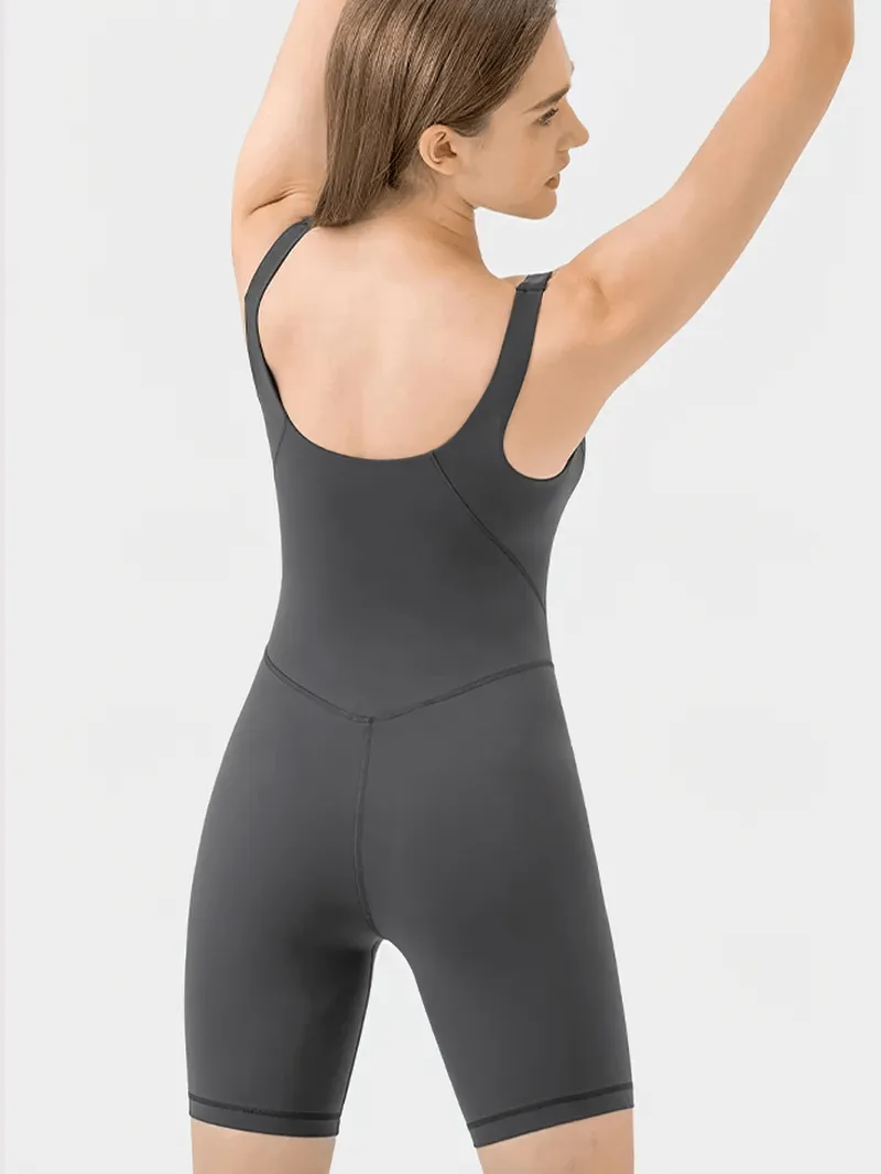 Women’s Solid Color Yoga and Pilates Bodysuit - SF2130