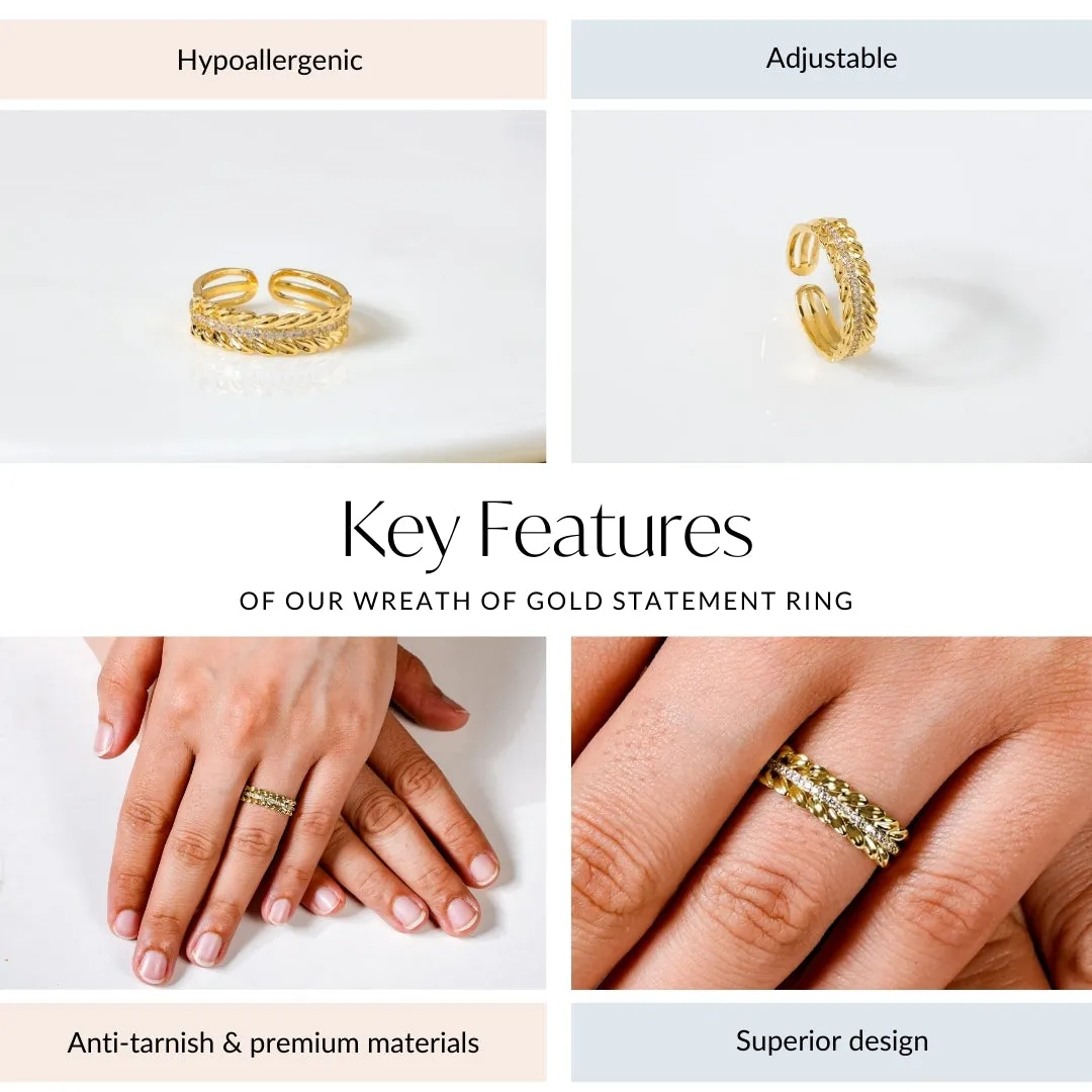Wreath Of Gold Statement Ring
