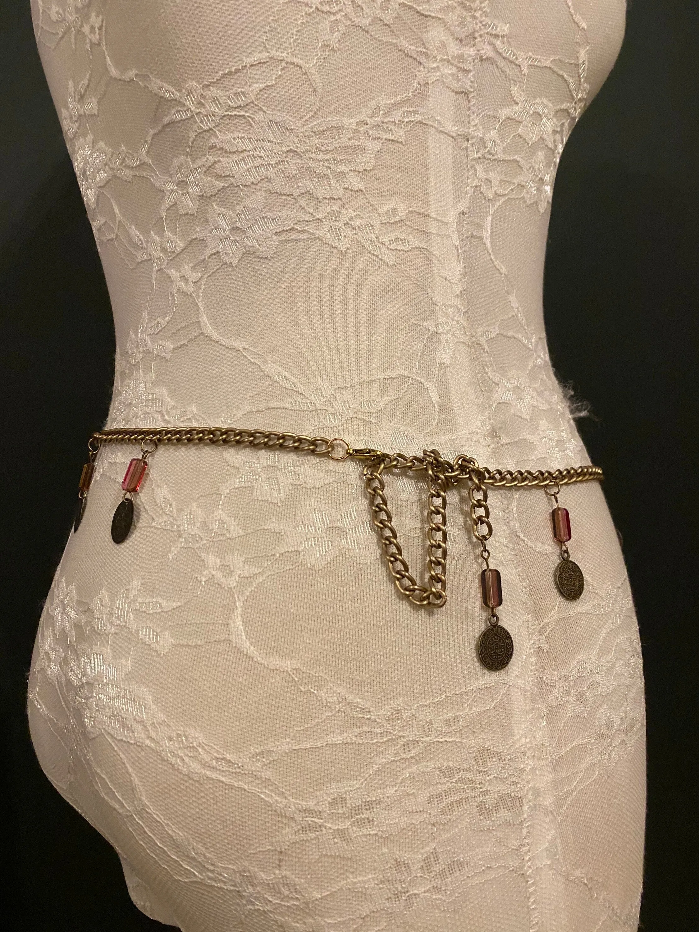 X-long chain belt, Antique Brass Belt, Boho Belt, Boho Style Belt, FAN Fashion, FAN Design, UK sizes 2-40