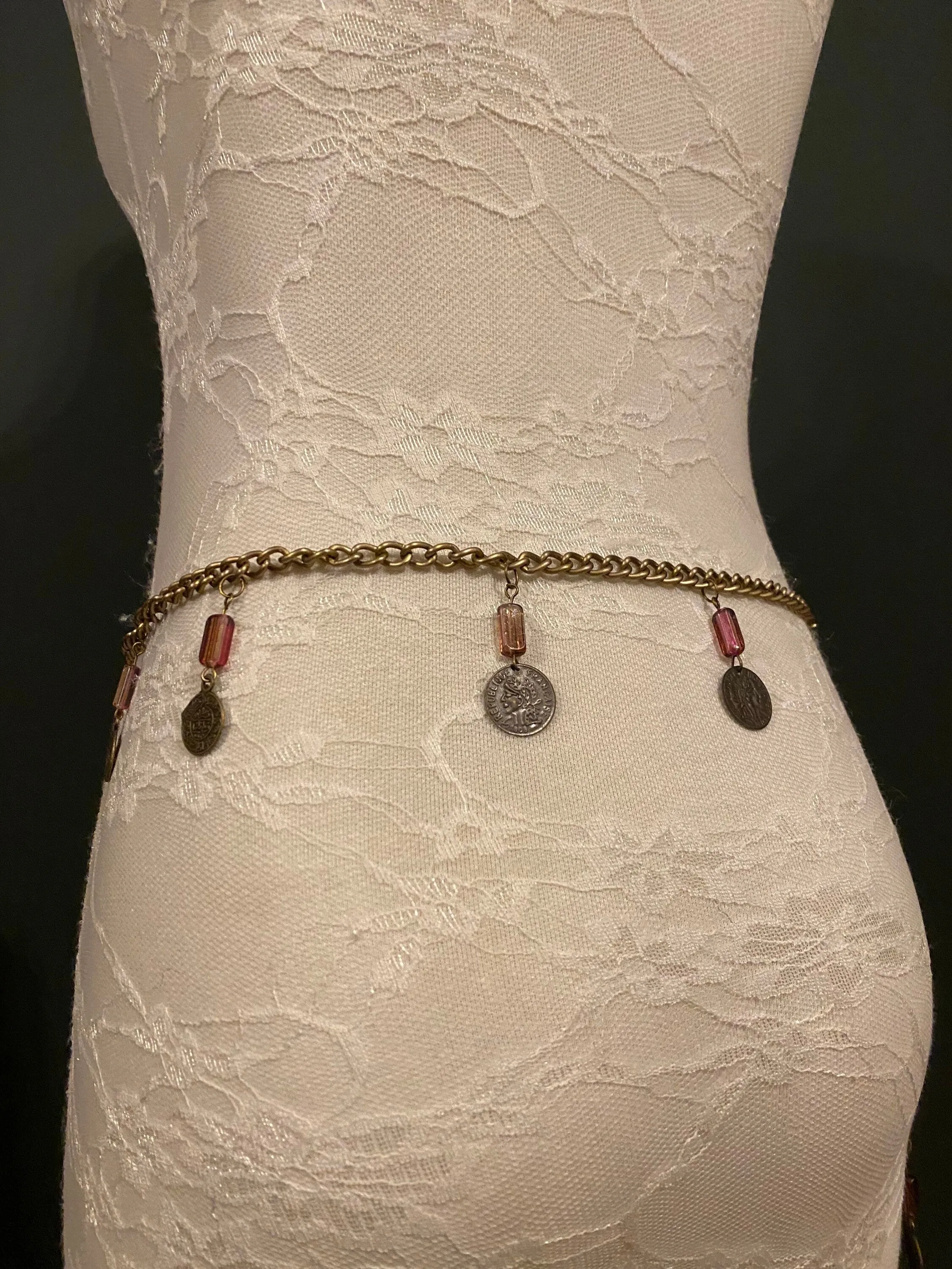 X-long chain belt, Antique Brass Belt, Boho Belt, Boho Style Belt, FAN Fashion, FAN Design, UK sizes 2-40