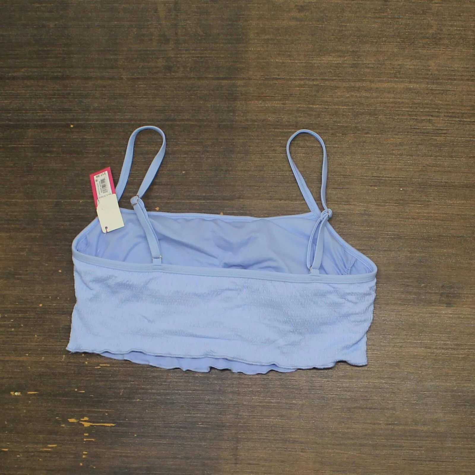 Xhilaration Juniors Textured Cami Tank Bikini Top 76566153 Blue XL