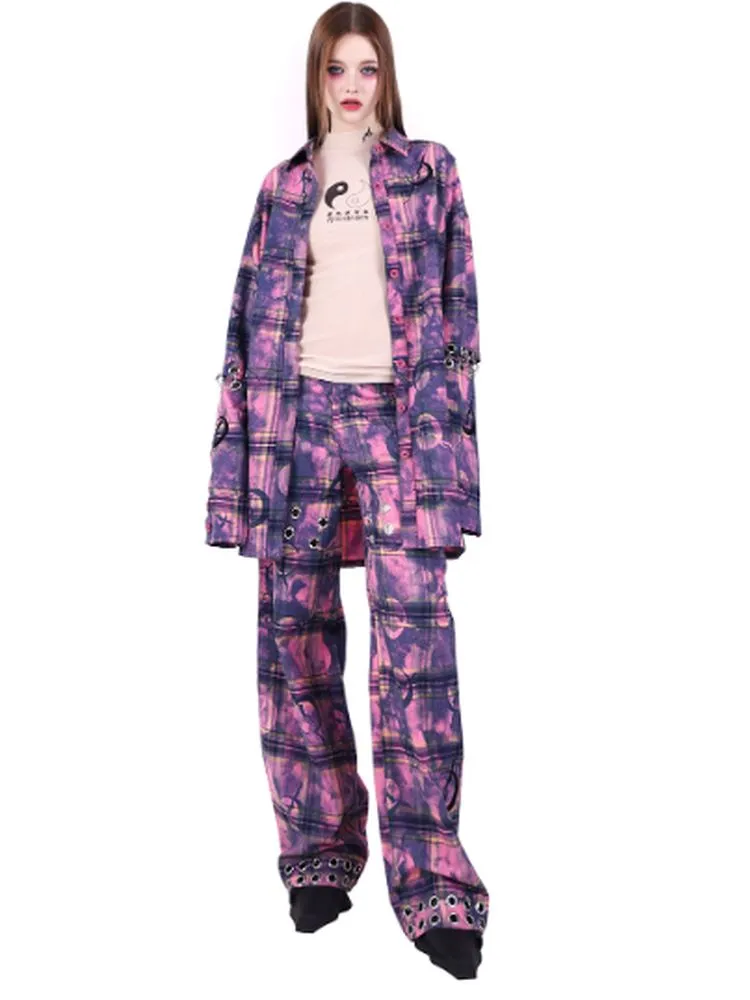 Y2K Plaid Casual Pants