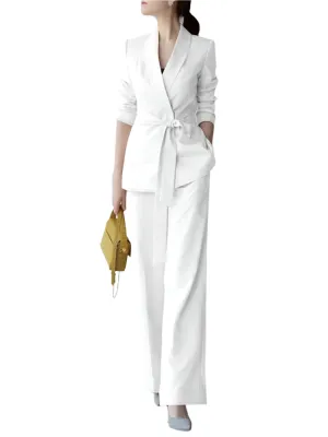 ZANZEA Autumn Fashion OL Work Pant Sets 2PCS Women Blazer Casual Long Sleeve Tops Trousers Suits Elegant Woman Tracksuits 2024