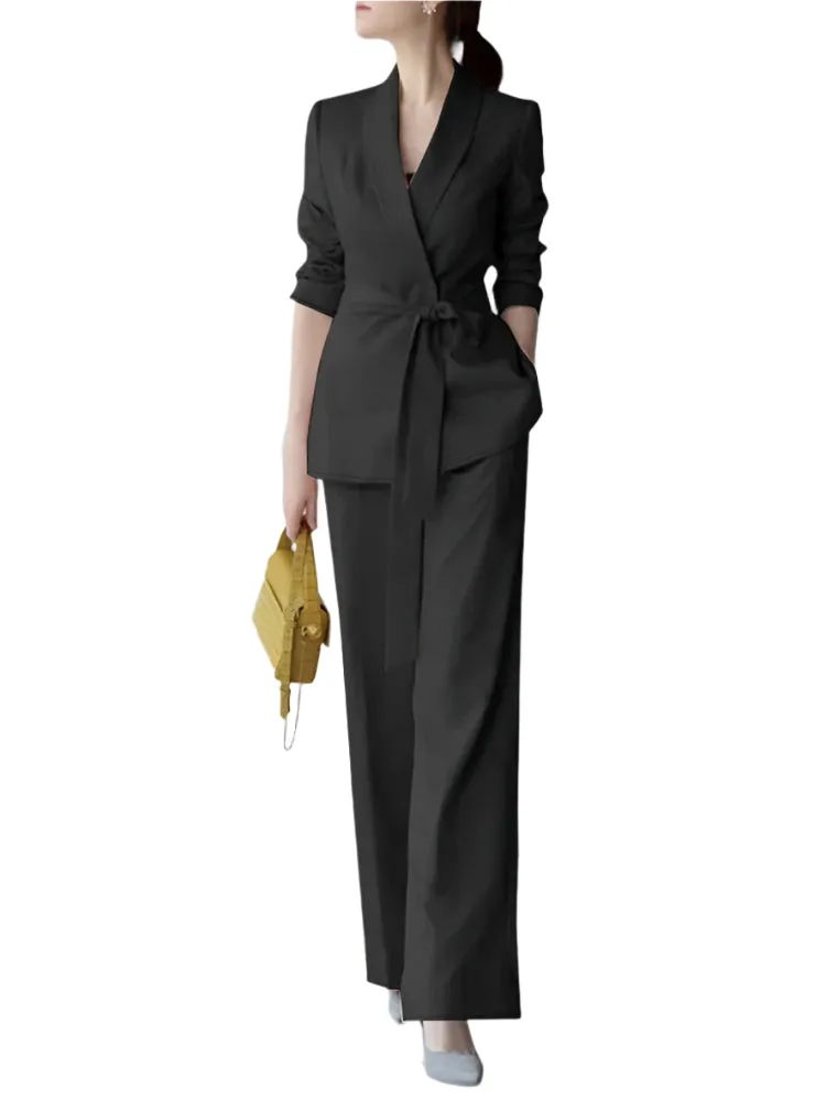 ZANZEA Autumn Fashion OL Work Pant Sets 2PCS Women Blazer Casual Long Sleeve Tops Trousers Suits Elegant Woman Tracksuits 2024