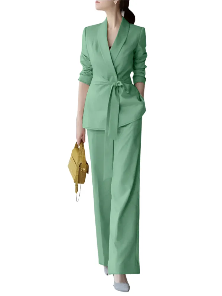 ZANZEA Autumn Fashion OL Work Pant Sets 2PCS Women Blazer Casual Long Sleeve Tops Trousers Suits Elegant Woman Tracksuits 2024