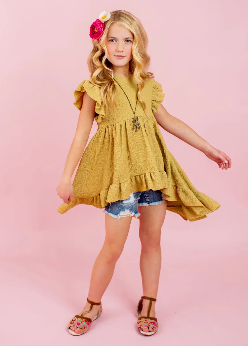 Zelda Top in Dusty Citron