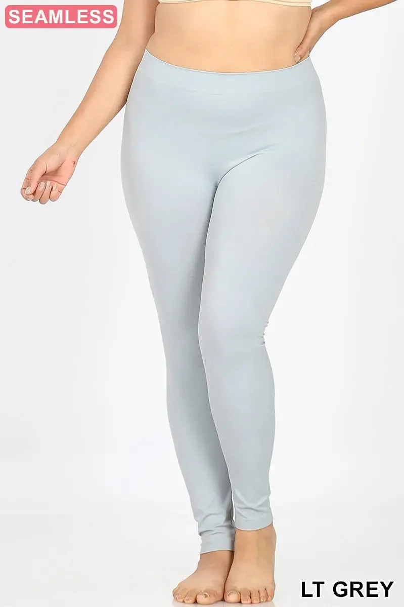 ZENANA    Plus Seamless Classic Leggings NP-5801X