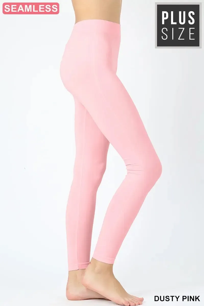 ZENANA    Plus Seamless Classic Leggings NP-5801X