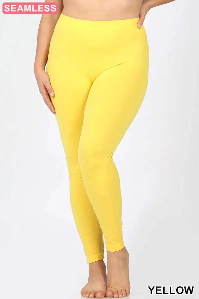 ZENANA    Plus Seamless Classic Leggings NP-5801X