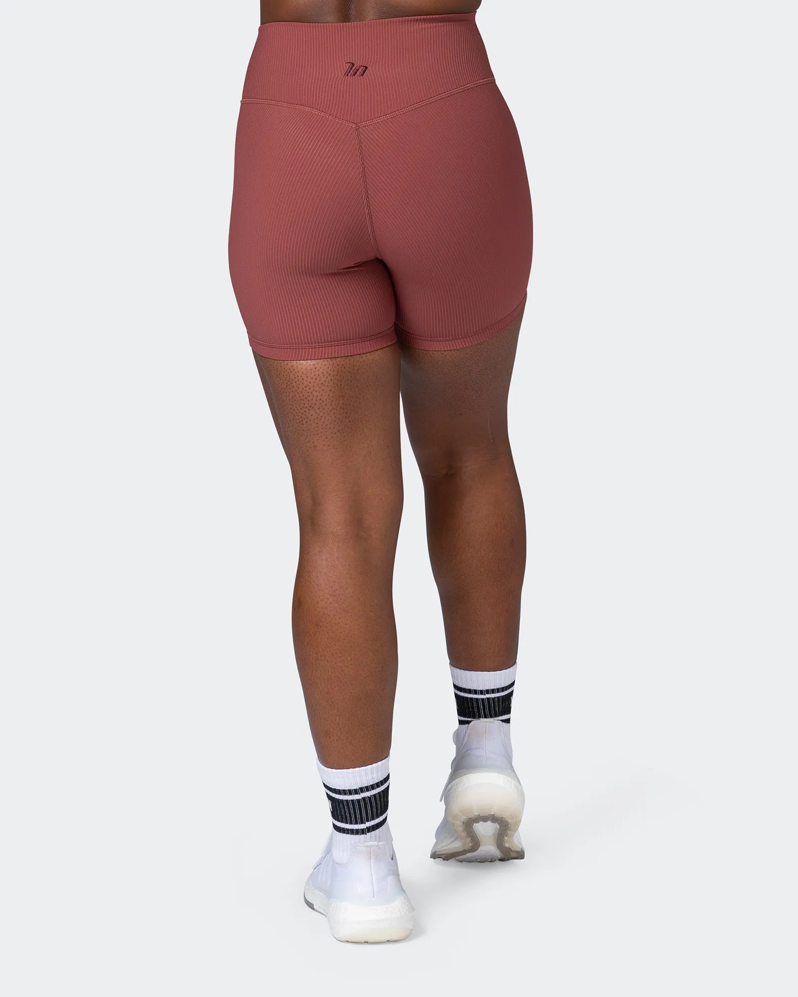 Zero Rise Rib Midway Shorts - Maple