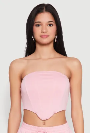 Zip Back Corset Tube Top