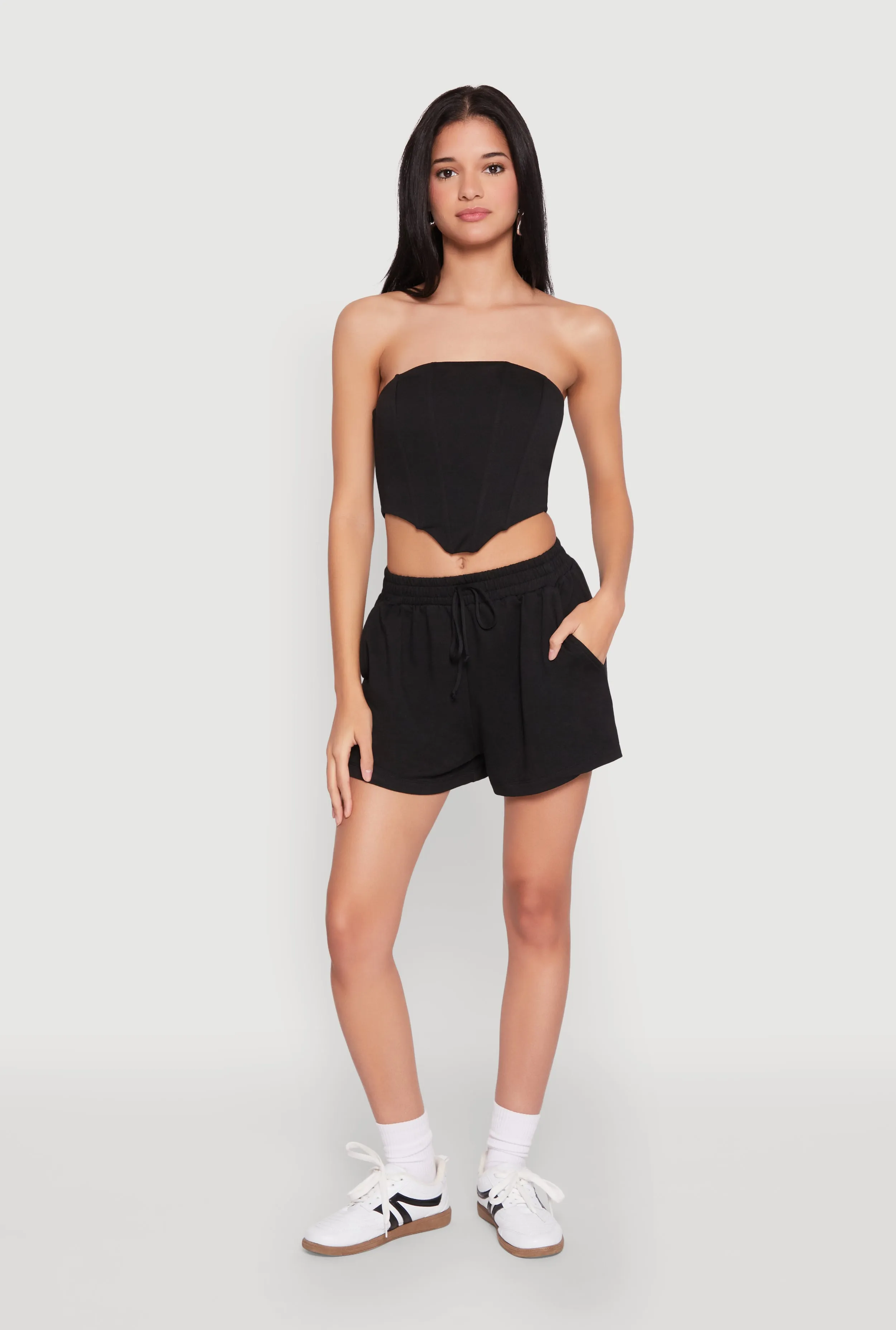 Zip Back Corset Tube Top