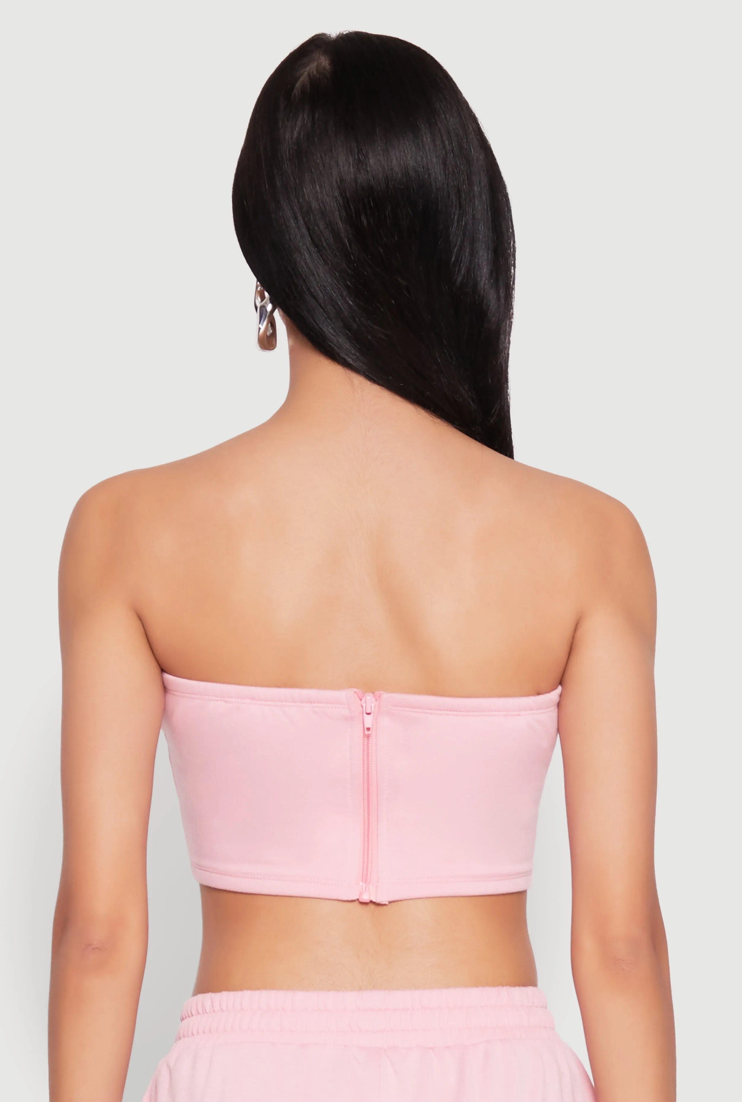 Zip Back Corset Tube Top
