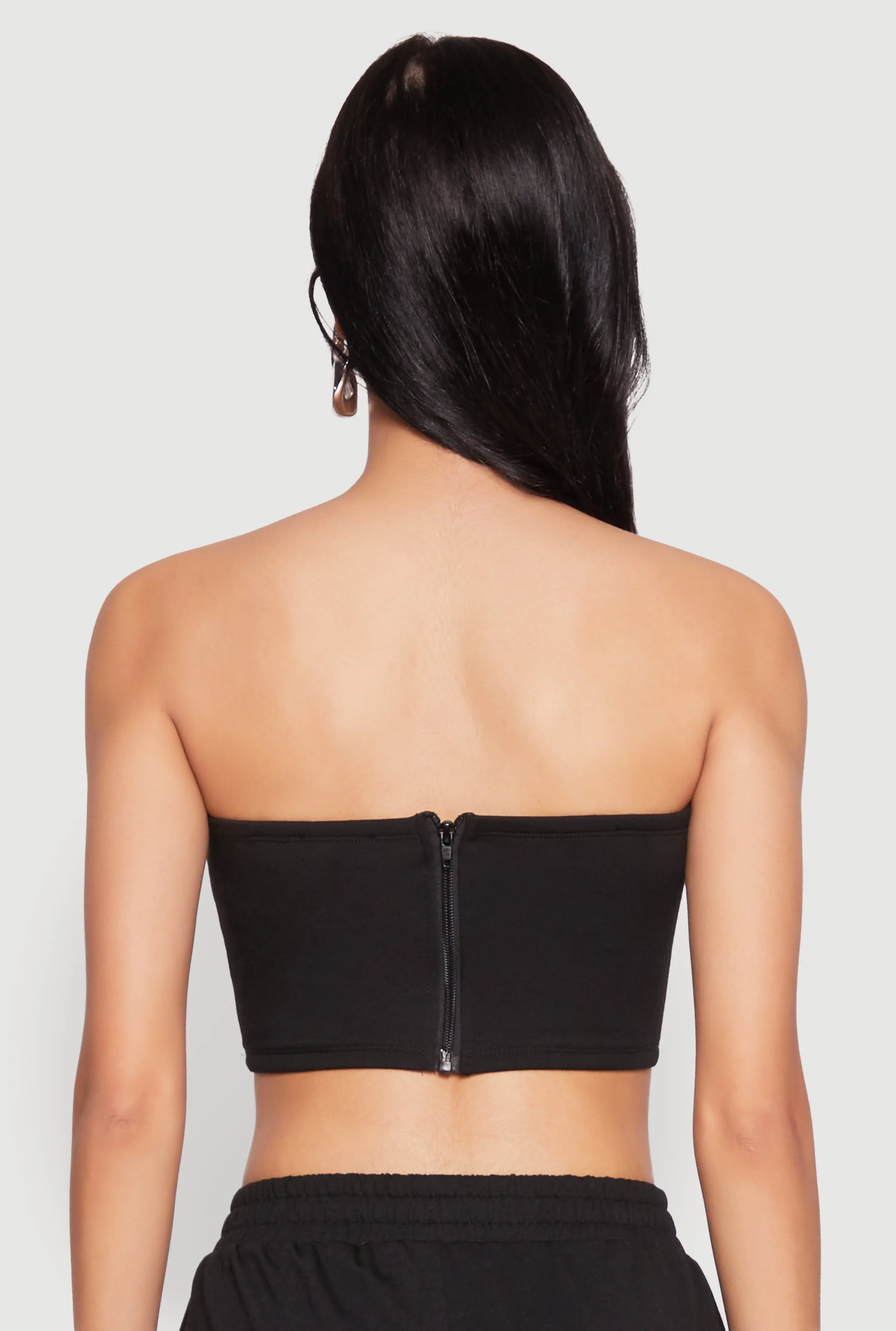Zip Back Corset Tube Top